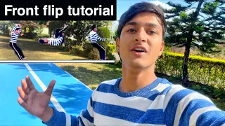 How to front flip / learn fronflip easily in hindi / front flip tutorial / by sahil joshi