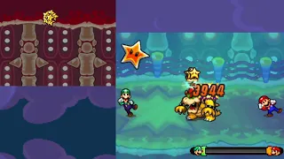 Mario & Luigi: Bowser's Inside Story - The Gauntlet at Level 99.