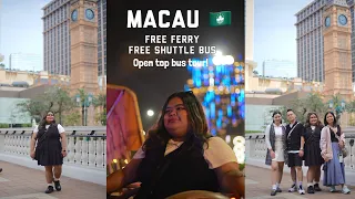 Macau Vlog 🇲🇴| Open Top Bus Tour | Free Ferry to Macau | Free Shuttle Buses! :)