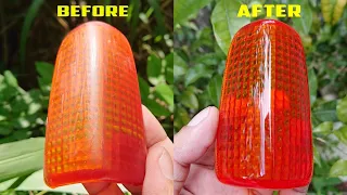 How to polish plastic parts at home | Restore faded motorcycle plastic light