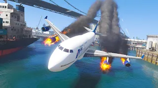 GTA 5 Epic Plane Crashes & Spiderman Ragdolls Ep.21 (Euphoria Physics)