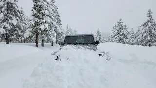 Jeep Wrangler Rubicons Snow Wheeling and Jumping