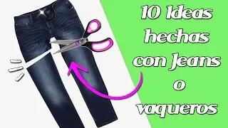 10 Ideas hechas con Jeans o Vaqueros || Manualidades Recicladas || Ecobrisa