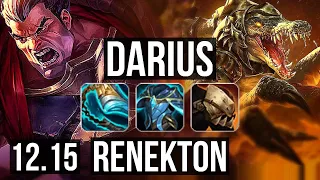 DARIUS vs RENEKTON (TOP) | 12/0/5, Legendary, 1.7M mastery, 400+ games | KR Master | 12.15