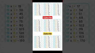 Multiplication Table 12 to 20 #table #12to20tables #maths #math#shorts#ytshorts #viral #mathematics