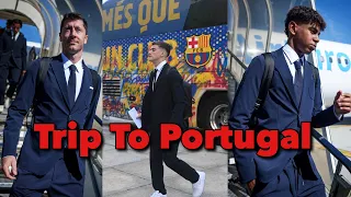 FC Barcelona Players Travel To Portugal For Champions League Clash Vs FC Porto | Lewandowski, Félix