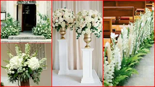 Most beautiful church arrangements | Trendy church wedding flower decor