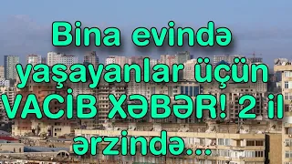 Bina evində yaşayanlar üçün VACİB XƏBƏR! 2 il ərzində...