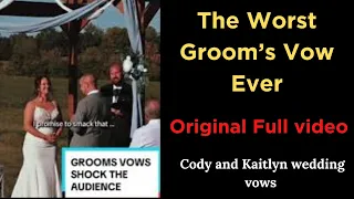 Worse Groom's Vow Ever. Come On Cody Wedding Vows. I Promise to Smack that . #weddingvows  #wedding