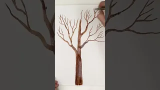 Как нарисовать дерево шаг за шагом. Рисуем дерево просто. Урок рисования для детей. Дерево поэтапно