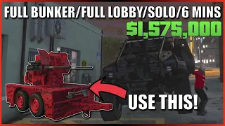 FULL Bunker, FULL Lobby, Solo | $1,575,000 in Just 6 Mins | Anti Aircraft Trailer Teleporting