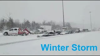 Driving My Hummer H3 in Winter Snow Storm Blizzard in Toronto on DVP - Cars Stuck in Snow Everywhere