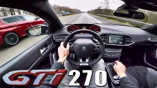 Peugeot 308 GTi ACCELERATION & TOP SPEED Autobahn POV vs GTi 250 by AutoTopNL