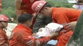 15-month-old buried under rubble, then pulled out