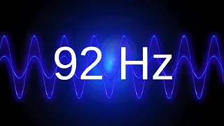 92 Hz clean pure sine wave BASS TEST TONE frequency