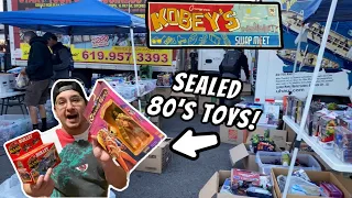 Vintage Toy Hunting at Kobey's Swap Meet San Diego | Tons of 80s toys at Flea Market Madness