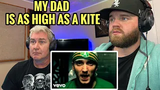 My Dad Reacts to Eminem- Sing For The Moment | My dad was high for this 😅