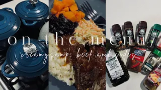 ON THE MENU 001 | COOK WITH ME | CREAMY SAMP, BEEF & SIDES | SOUTH AFRICAN YOUTUBER