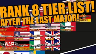 War Thunder - RANK 8 TIER LIST! AFTER the "AIR SUPERIORITY" MAJOR update!