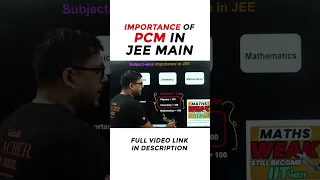 Importance of PCM in JEE main percentile | Harsh sir #shorts #jee #jee2023 #percentile