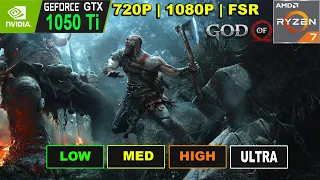 GOD OF WAR | GTX 1050 Ti Benchmark | 1080P | 720P | FSR