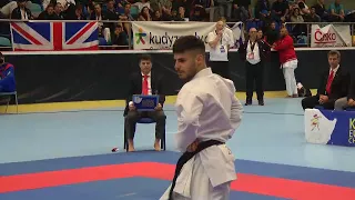 SKIEF KARATE EUROPEAN CHAMPIONSHIP 2017  FINAL KATA MEN Silviu Lungu ROM  Gankaku