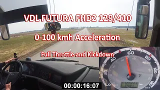 VDL Futura Bus 0-100km/h Acceleration Coach Full Throttle Kickdown