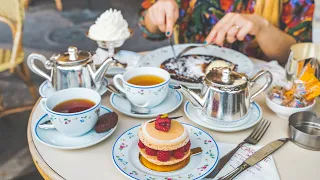 Visiting cafes in Paris | Cafe terrace in the afternoon chill time | salons de thé CARETTE