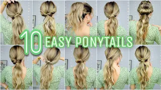 10 BEGINNER FRIENDLY PONYTAIL HAIRSTYLES 🐣 MEDIUM & LONG HAIRSTYLES