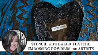 💖Stencil with Baked Texture Embossing Powder for Artists💖