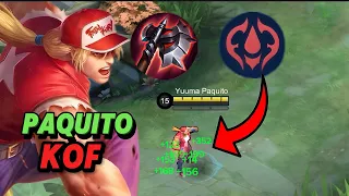 PAQUITO NEW SKIN KOF WITH REVAMP BUILD FOR EXP LANE (too much lifesteal) |PAQUITO GAMEPLAY | MLBB