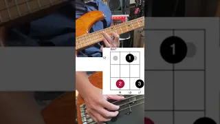 G Major Scale CHORDS for Bass [A string Root]