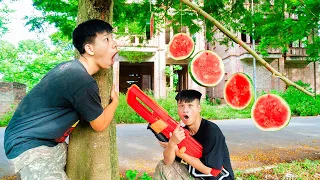 Battle Nerf War: Competition Watermelon Battle Nerf Guns WATERMELON FRUIT