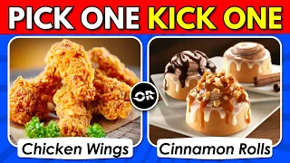 Pick One Kick One:- Savory Vs. Sweet Food Edition 🍔😋🍩 | Food Challenge