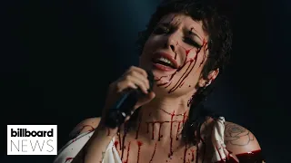 Halsey Gets Covered In Blood For ‘I Am Not A Woman, I Am A God’ Music Video | Billboard News