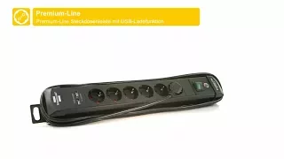 brennenstuhl® Premium-Line Steckdosenleiste mit USB-Ladefunktion
