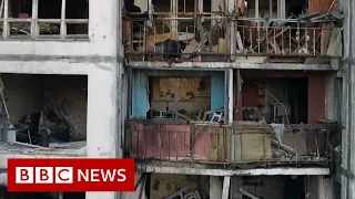 Destruction of Ukraine from above - BBC News