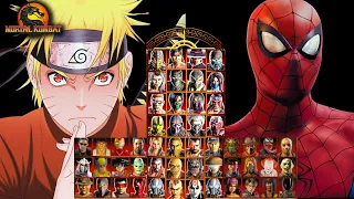 Mortal Kombat 9 | NARUTO VS SPIDER-MAN | HARD TAG LADDER | GAMEPLAY  (4K60)