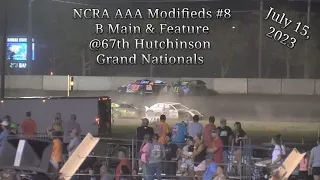 NCRA AAA Modifieds #8, B Main & Feature, Hutch Nationals, 07/15/23