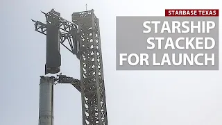 SpaceX Starship stacked with Super Heavy for first test flight