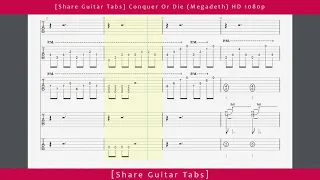 [Share Guitar Tabs] Conquer Or Die (Megadeth) HD 1080p