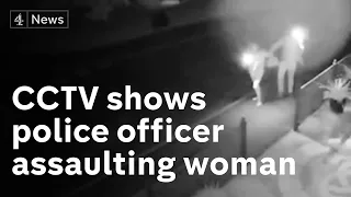 Shocking CCTV footage shows off-duty police officer violently assaulting woman