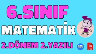 6.Sınıf Matematik 2.Dönem 2.Yazılı Soruları ve Cevapları 2023 (%99 Çıkabilir 😊😊😊 )