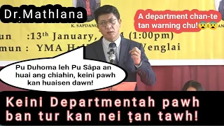 Minister Dr.Mathlana'n dik lo tak a ti thinte a warning rap mai😨 Ban tur a nei ṭan ta tlat mai!!