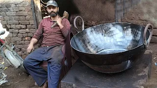 Wonderful Process Of Making Large iron Pans For Cooking