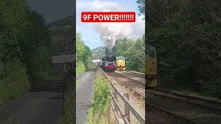 NYMR - BR Standard 9F leaving Grosmont