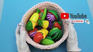 Вчимо овочі та фрукти розвивальне відео для дітей, вчимо кольори! Навчальні відео для немовлят