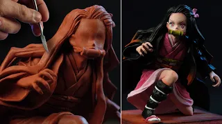 Sculpting NEZUKO KAMADO | Demon Slayer [ Kimetsu no Yaiba ]