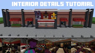 Minecraft Tutorial: How To Build Freddy Fazbear's Pizza Restaurant Details (Part 3)