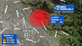 Preliminary 3.3 earthquake reported in East Bay near Union City, USGS says